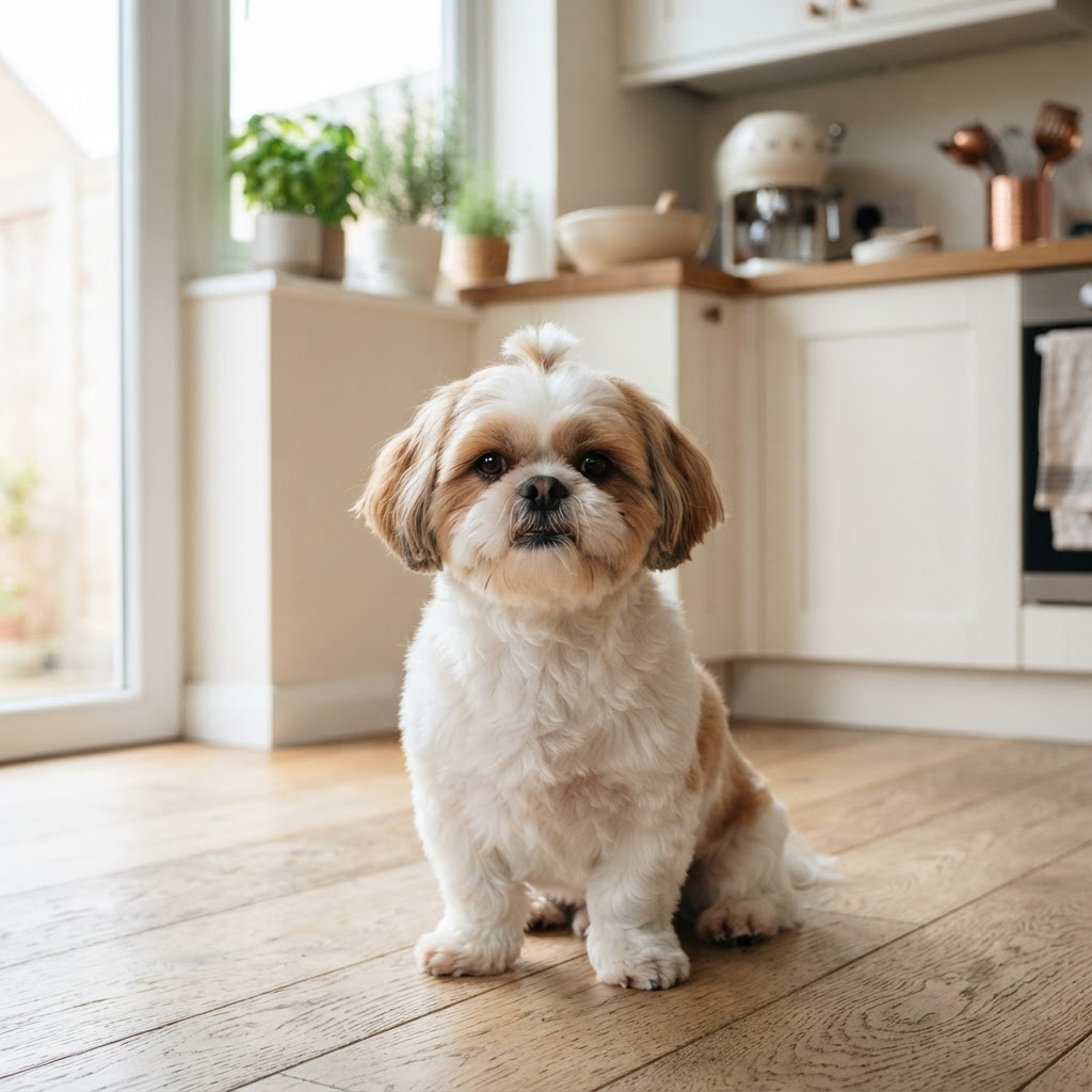 Cão feliz recebendo uma refeição caseira saudável